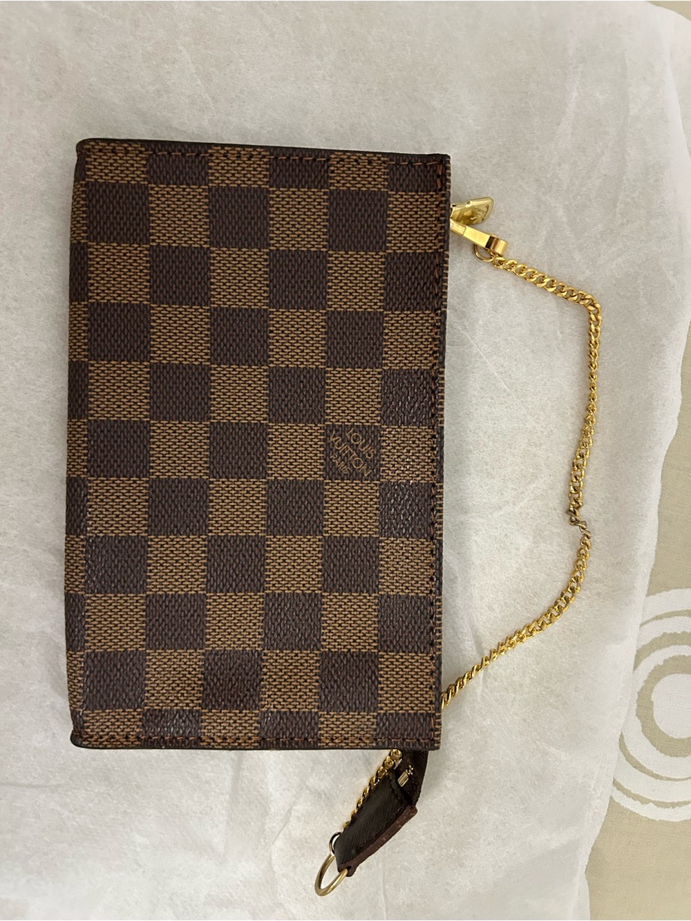 Louis Vuitton Brown Damier Mini Chain Wallet
